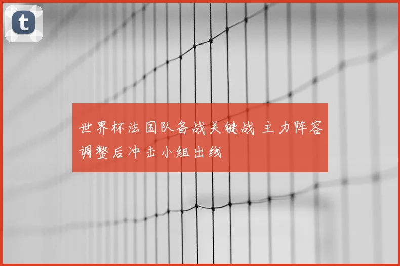 世界杯法国队备战关键战 主力阵容调整后冲击小组出线